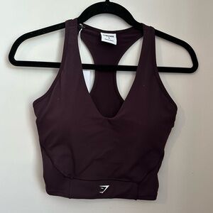 NWT Gymshark Crop Mesh Tank - Plum Brown